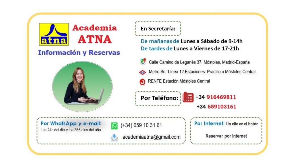 como reservar academia atna