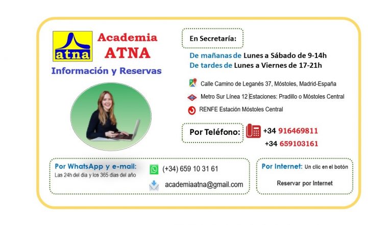 como reservar academia atna